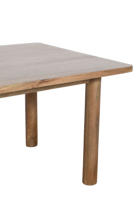 Jofran Bodhi 70" Rustic Solid Wood Dining Table in Golden - Holmwood's Furniture & Design Center (Somersworth, NH)