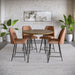 Jofran Brennan 42" Round Modern Contemporary Solid Wood Counter Height Dining Table in Golden - Holmwood's Furniture & Design Center (Somersworth, NH)