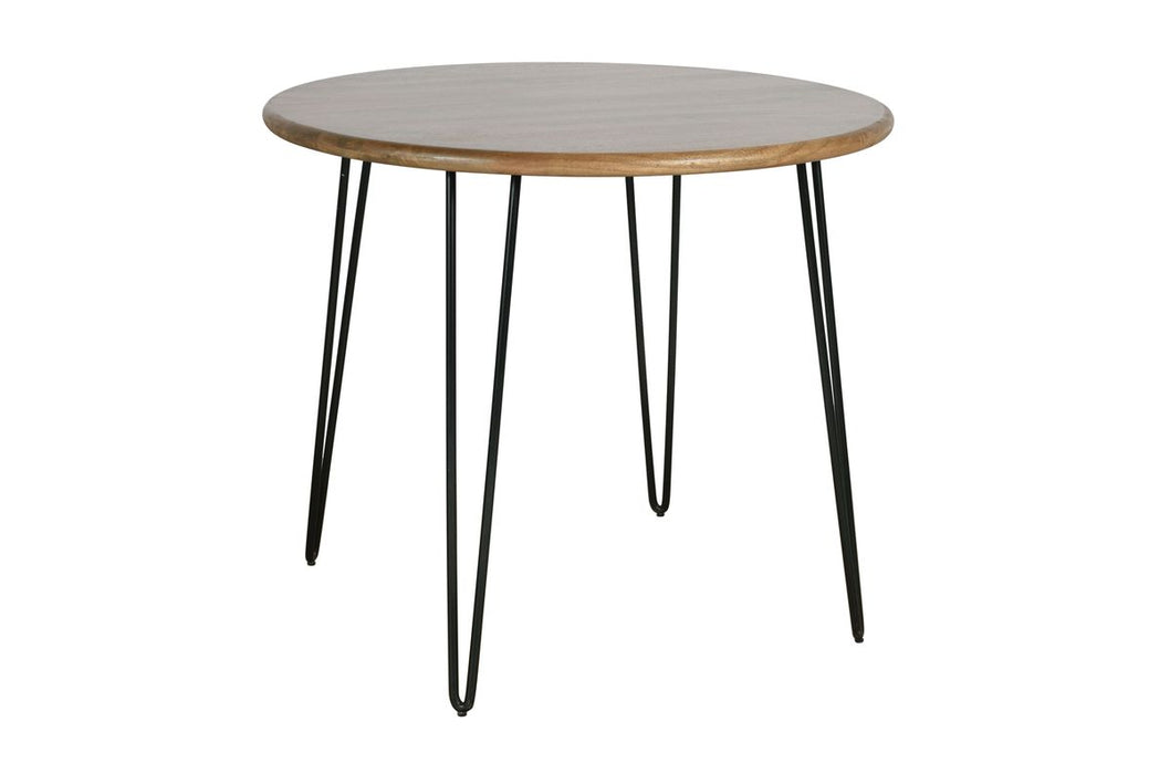 Jofran Brennan 42" Round Modern Contemporary Solid Wood Counter Height Dining Table in Golden - Holmwood's Furniture & Design Center (Somersworth, NH)