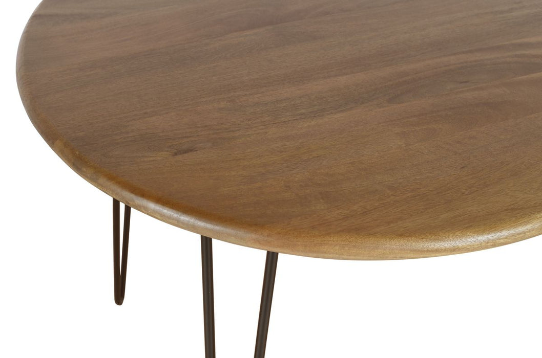 Jofran Brennan 42" Round Modern Contemporary Solid Wood Counter Height Dining Table in Golden - Holmwood's Furniture & Design Center (Somersworth, NH)