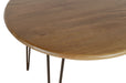 Jofran Brennan 42" Round Modern Contemporary Solid Wood Counter Height Dining Table in Golden - Holmwood's Furniture & Design Center (Somersworth, NH)