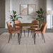 Jofran Maddox Mid-Century Modern Faux Leather Upholstered Dining Chair (Set of 2) in Light Brown - Holmwood's Furniture & Design Center (Somersworth, NH)