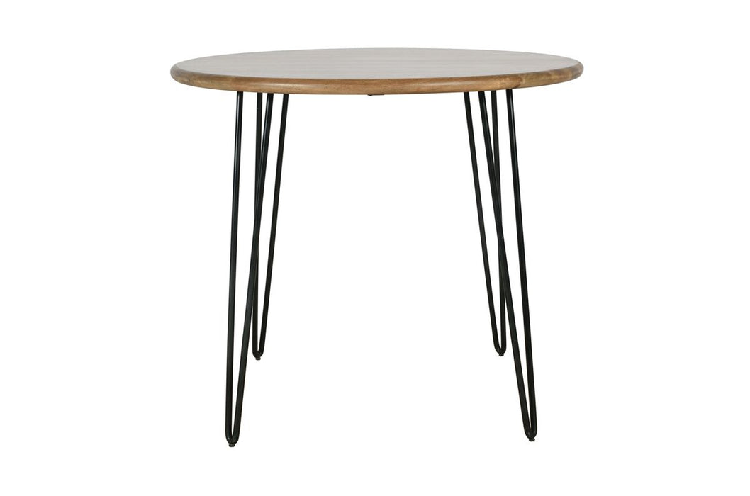 Jofran Brennan 42" Round Modern Contemporary Solid Wood Dining Table in Golden image