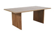 Jofran Burke 76" Rustic Modern Solid Wood Dining Table in Golden - Holmwood's Furniture & Design Center (Somersworth, NH)