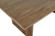 Jofran Burke 76" Rustic Modern Solid Wood Dining Table in Golden - Holmwood's Furniture & Design Center (Somersworth, NH)