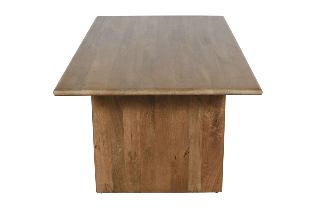 Jofran Burke 54" Rustic Modern Solid Wood Dining Bench in Golden - Holmwood's Furniture & Design Center (Somersworth, NH)