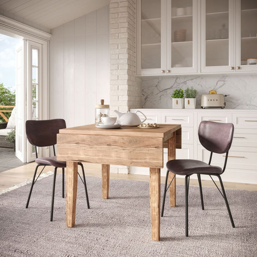 Jofran Colby 48" Traditional Classic Solid Hardwood Dropleaf Dining Table in Natural - Holmwood's Furniture & Design Center (Somersworth, NH)