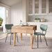 Jofran Owen Contemporary Modern Faux Leather Split-Back Upholstered Dining Chair (Set of 2) in Jade - Holmwood's Furniture & Design Center (Somersworth, NH)
