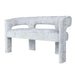 Jofran Gwen Modern Luxury Jacquard Fabric Upholstered Sculpture Bench in Blue - Holmwood's Furniture & Design Center (Somersworth, NH)