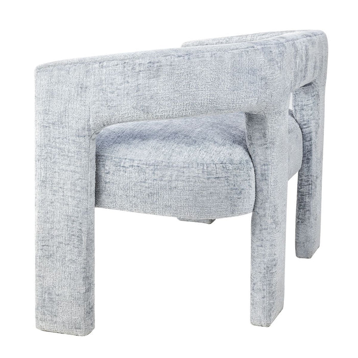 Jofran Gwen Modern Luxury Jacquard Fabric Upholstered Sculpture Bench in Blue - Holmwood's Furniture & Design Center (Somersworth, NH)