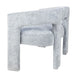 Jofran Gwen Modern Luxury Jacquard Fabric Upholstered Sculpture Bench in Blue - Holmwood's Furniture & Design Center (Somersworth, NH)