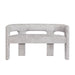 Jofran Gwen Modern Luxury Jacquard Fabric Upholstered Sculpture Bench in Grey image