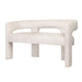 Jofran Gwen Modern Luxury Jacquard Fabric Upholstered Sculpture Bench in Natural - Holmwood's Furniture & Design Center (Somersworth, NH)