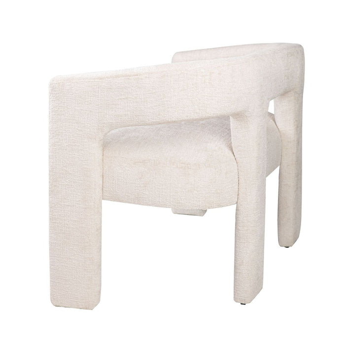 Jofran Gwen Modern Luxury Jacquard Fabric Upholstered Sculpture Bench in Natural - Holmwood's Furniture & Design Center (Somersworth, NH)
