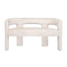 Jofran Gwen Modern Luxury Jacquard Fabric Upholstered Sculpture Bench in Natural image