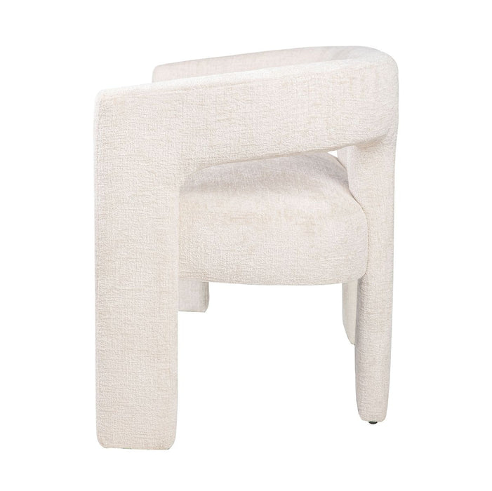 Jofran Gwen Modern Luxury Jacquard Fabric Upholstered Sculpture Bench in Natural - Holmwood's Furniture & Design Center (Somersworth, NH)
