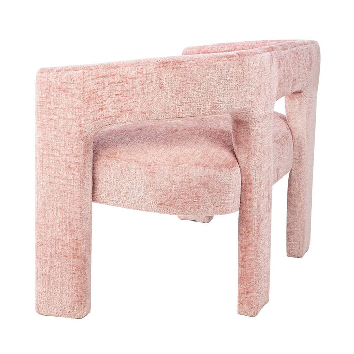 Jofran Gwen Modern Luxury Jacquard Fabric Upholstered Sculpture Bench in Pink - Holmwood's Furniture & Design Center (Somersworth, NH)