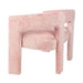 Jofran Gwen Modern Luxury Jacquard Fabric Upholstered Sculpture Bench in Pink - Holmwood's Furniture & Design Center (Somersworth, NH)