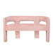 Jofran Gwen Modern Luxury Jacquard Fabric Upholstered Sculpture Bench in Pink image