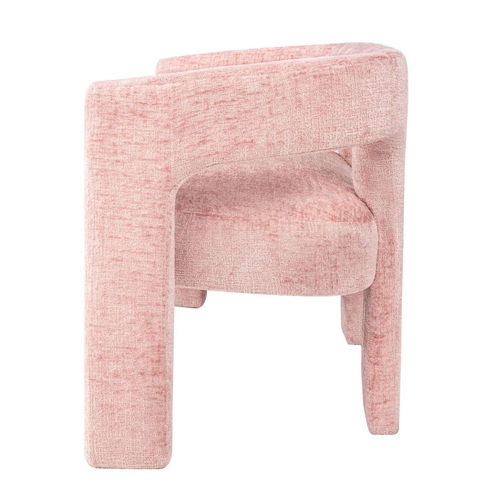 Jofran Gwen Modern Luxury Jacquard Fabric Upholstered Sculpture Bench in Pink - Holmwood's Furniture & Design Center (Somersworth, NH)