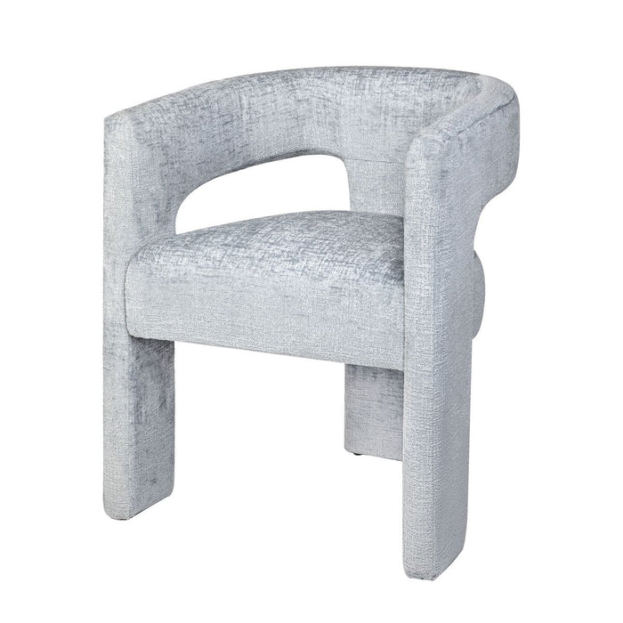 Jofran Gwen Modern Luxury Jacquard Fabric Upholstered Sculpture Armchair in Blue - Holmwood's Furniture & Design Center (Somersworth, NH)