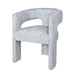Jofran Gwen Modern Luxury Jacquard Fabric Upholstered Sculpture Armchair in Blue - Holmwood's Furniture & Design Center (Somersworth, NH)