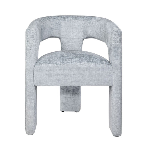 Jofran Gwen Modern Luxury Jacquard Fabric Upholstered Sculpture Armchair in Blue image