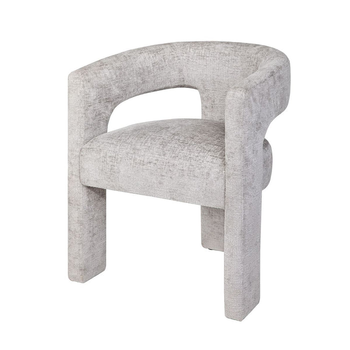 Jofran Gwen Modern Luxury Jacquard Fabric Upholstered Sculpture Armchair in Grey - Holmwood's Furniture & Design Center (Somersworth, NH)