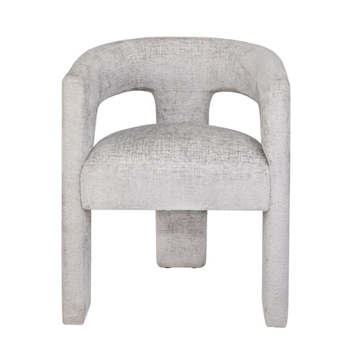 Jofran Gwen Modern Luxury Jacquard Fabric Upholstered Sculpture Armchair in Grey image