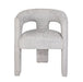 Jofran Gwen Modern Luxury Jacquard Fabric Upholstered Sculpture Armchair in Grey image
