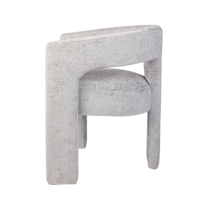 Jofran Gwen Modern Luxury Jacquard Fabric Upholstered Sculpture Armchair in Grey - Holmwood's Furniture & Design Center (Somersworth, NH)