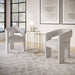 Jofran Gwen Modern Luxury Jacquard Fabric Upholstered Sculpture Armchair in Grey - Holmwood's Furniture & Design Center (Somersworth, NH)