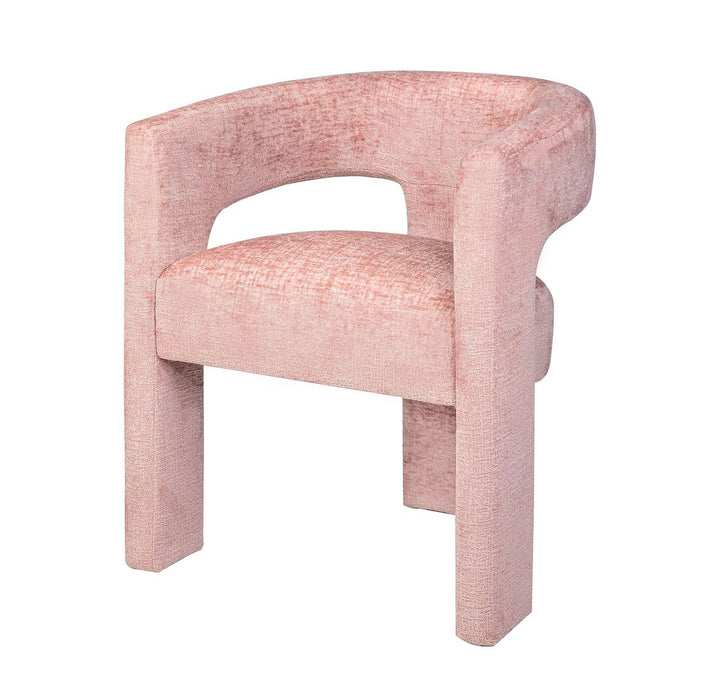 Jofran Gwen Modern Luxury Jacquard Fabric Upholstered Sculpture Armchair in Pink - Holmwood's Furniture & Design Center (Somersworth, NH)