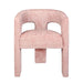 Jofran Gwen Modern Luxury Jacquard Fabric Upholstered Sculpture Armchair in Pink image