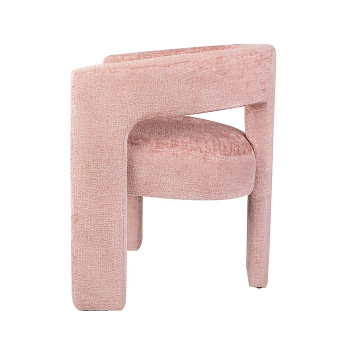 Jofran Gwen Modern Luxury Jacquard Fabric Upholstered Sculpture Armchair in Pink - Holmwood's Furniture & Design Center (Somersworth, NH)