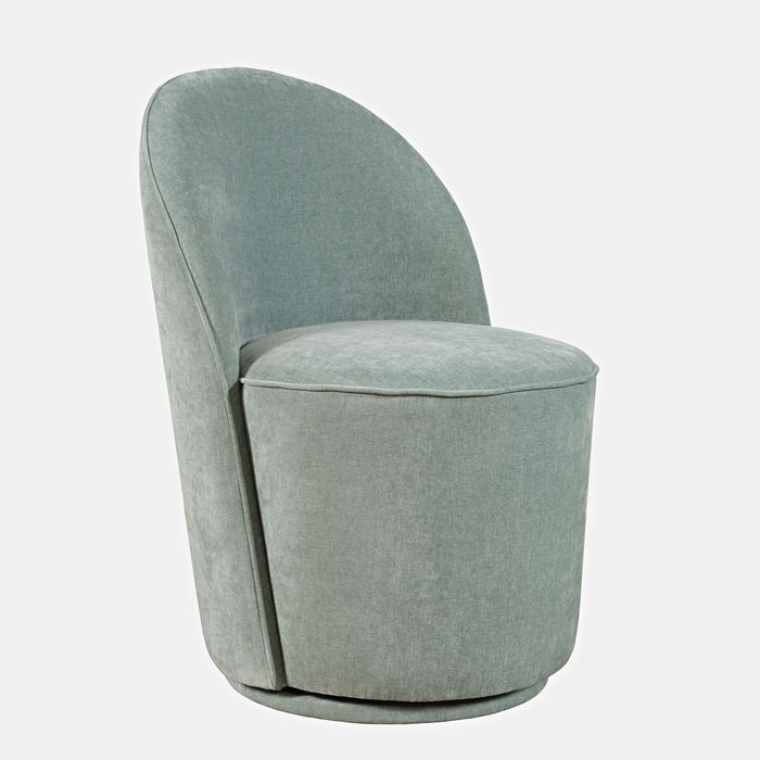 Jofran Landon Mid-Century Modern Upholstered Swivel Dining Chair (Set of 2) in Blue - Holmwood's Furniture & Design Center (Somersworth, NH)