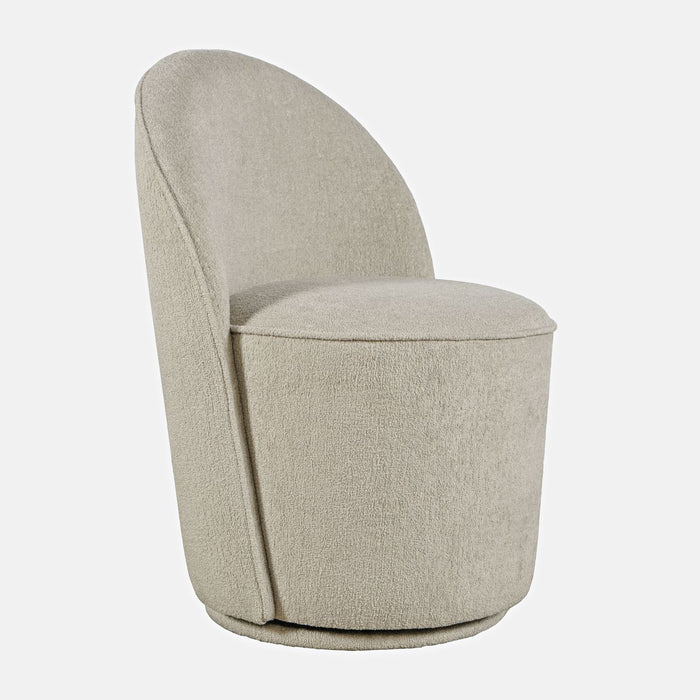 Jofran Landon Mid-Century Modern Upholstered Swivel Dining Chair (Set of 2) in Gray - Holmwood's Furniture & Design Center (Somersworth, NH)