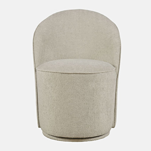 Jofran Landon Mid-Century Modern Upholstered Swivel Dining Chair (Set of 2) in Gray image