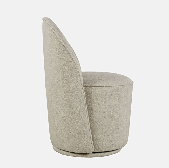 Jofran Landon Mid-Century Modern Upholstered Swivel Dining Chair (Set of 2) in Gray - Holmwood's Furniture & Design Center (Somersworth, NH)