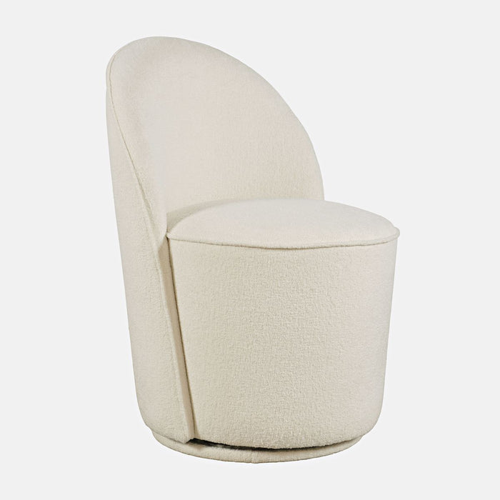 Jofran Landon Mid-Century Modern Upholstered Swivel Dining Chair (Set of 2) in Natural - Holmwood's Furniture & Design Center (Somersworth, NH)