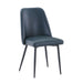 Jofran Maddox Mid-Century Modern Faux Leather Upholstered Dining Chair (Set of 2) in Blueberry - Holmwood's Furniture & Design Center (Somersworth, NH)