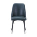 Jofran Maddox Mid-Century Modern Faux Leather Upholstered Dining Chair (Set of 2) in Blueberry image