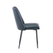 Jofran Maddox Mid-Century Modern Faux Leather Upholstered Dining Chair (Set of 2) in Blueberry - Holmwood's Furniture & Design Center (Somersworth, NH)