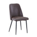 Jofran Maddox Mid-Century Modern Faux Leather Upholstered Dining Chair (Set of 2) in Dark Brown - Holmwood's Furniture & Design Center (Somersworth, NH)