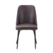 Jofran Maddox Mid-Century Modern Faux Leather Upholstered Dining Chair (Set of 2) in Dark Brown image