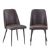 Jofran Maddox Mid-Century Modern Faux Leather Upholstered Dining Chair (Set of 2) in Dark Brown - Holmwood's Furniture & Design Center (Somersworth, NH)