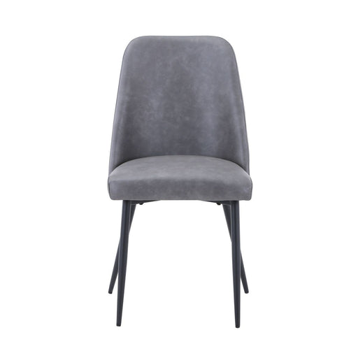Jofran Maddox Mid-Century Modern Faux Leather Upholstered Dining Chair (Set of 2) in Grey image