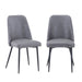 Jofran Maddox Mid-Century Modern Faux Leather Upholstered Dining Chair (Set of 2) in Grey - Holmwood's Furniture & Design Center (Somersworth, NH)