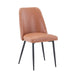 Jofran Maddox Mid-Century Modern Faux Leather Upholstered Dining Chair (Set of 2) in Light Brown - Holmwood's Furniture & Design Center (Somersworth, NH)