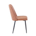 Jofran Maddox Mid-Century Modern Faux Leather Upholstered Dining Chair (Set of 2) in Light Brown - Holmwood's Furniture & Design Center (Somersworth, NH)